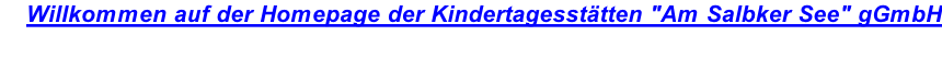 Willkommen auf der Homepage der Kindertagesstätten "Am Salbker See" gGmbH